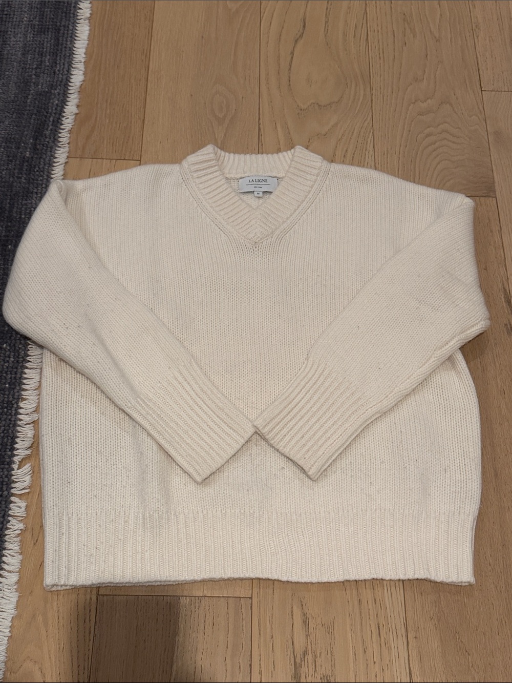 La Ligne Cream V-Neck Men’s Sweater